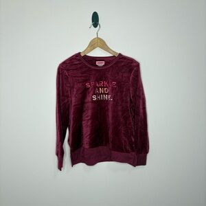 Kate spade New York wine sparkle and shine soft Crewneck sweater size small